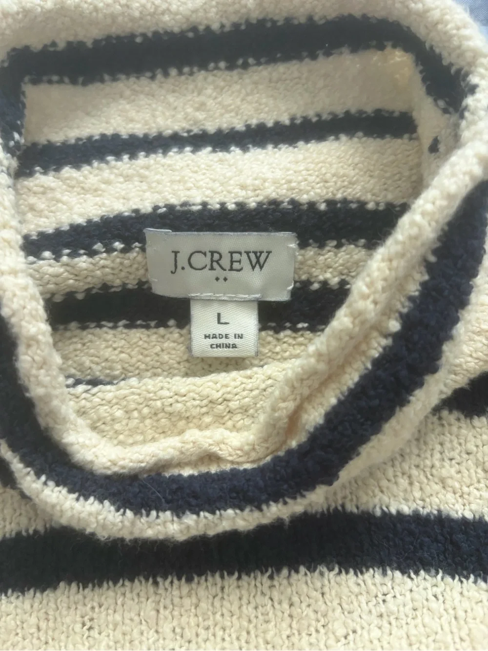 J.Crew striped boucle turtleneck sweater women’s large